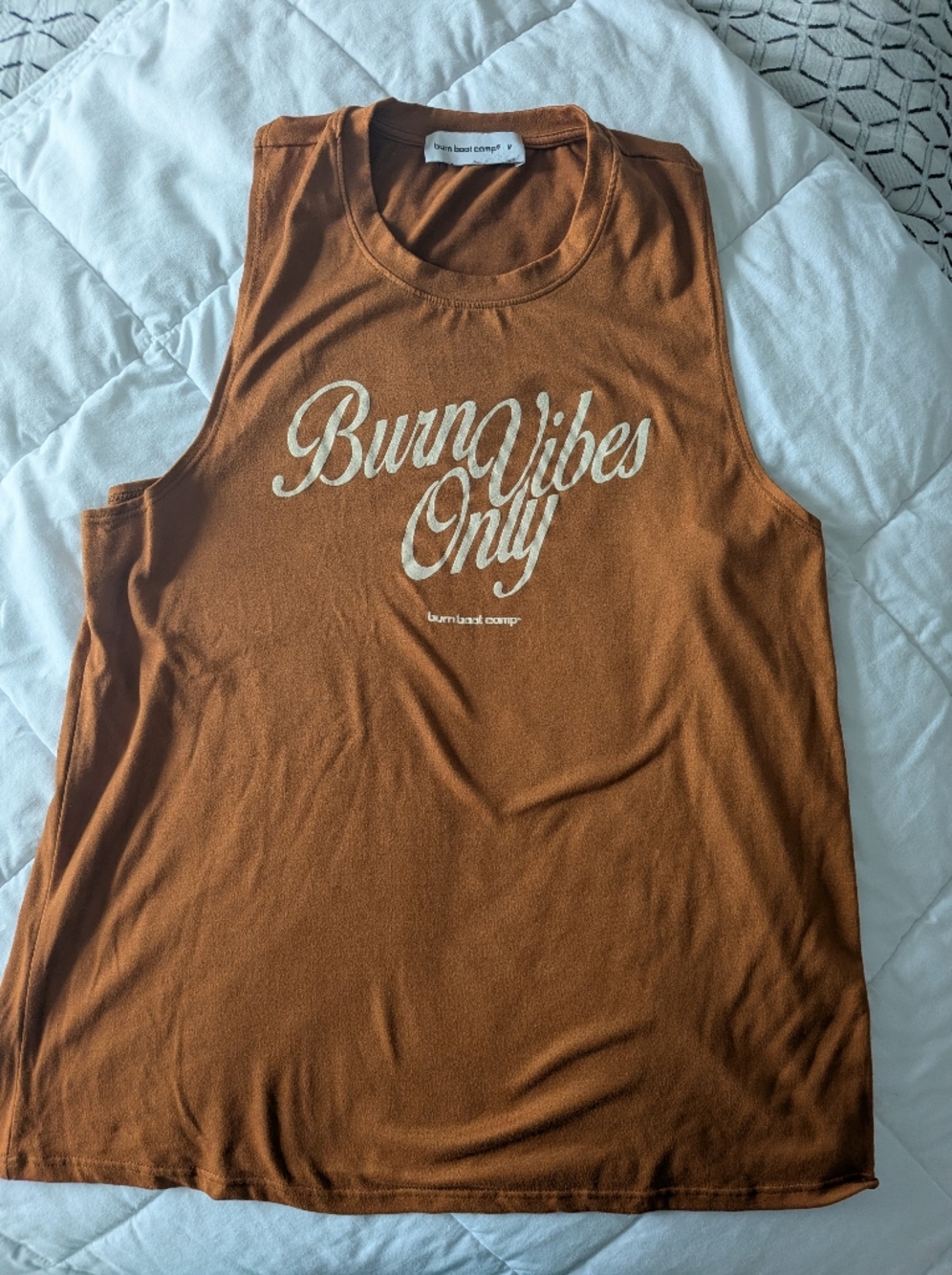 Burn Boot Camp - Burn Vibes Only Tank - Burnt Orange